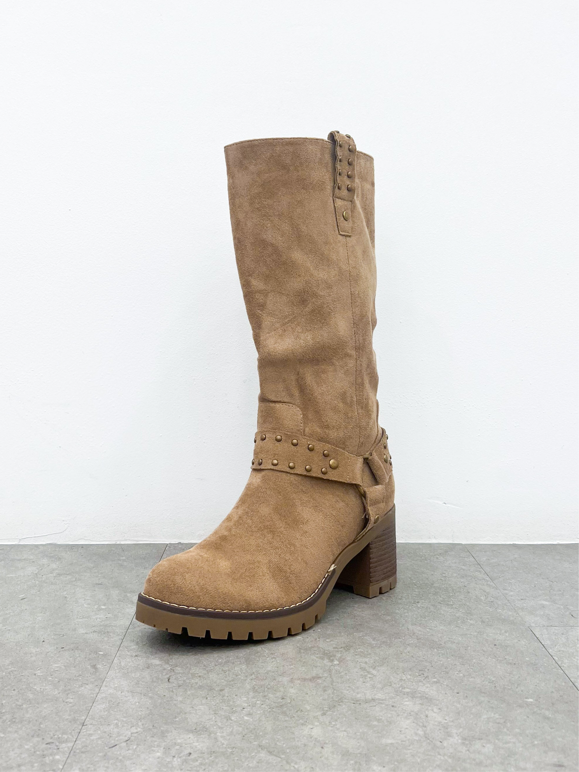 Stivale ad anello beige