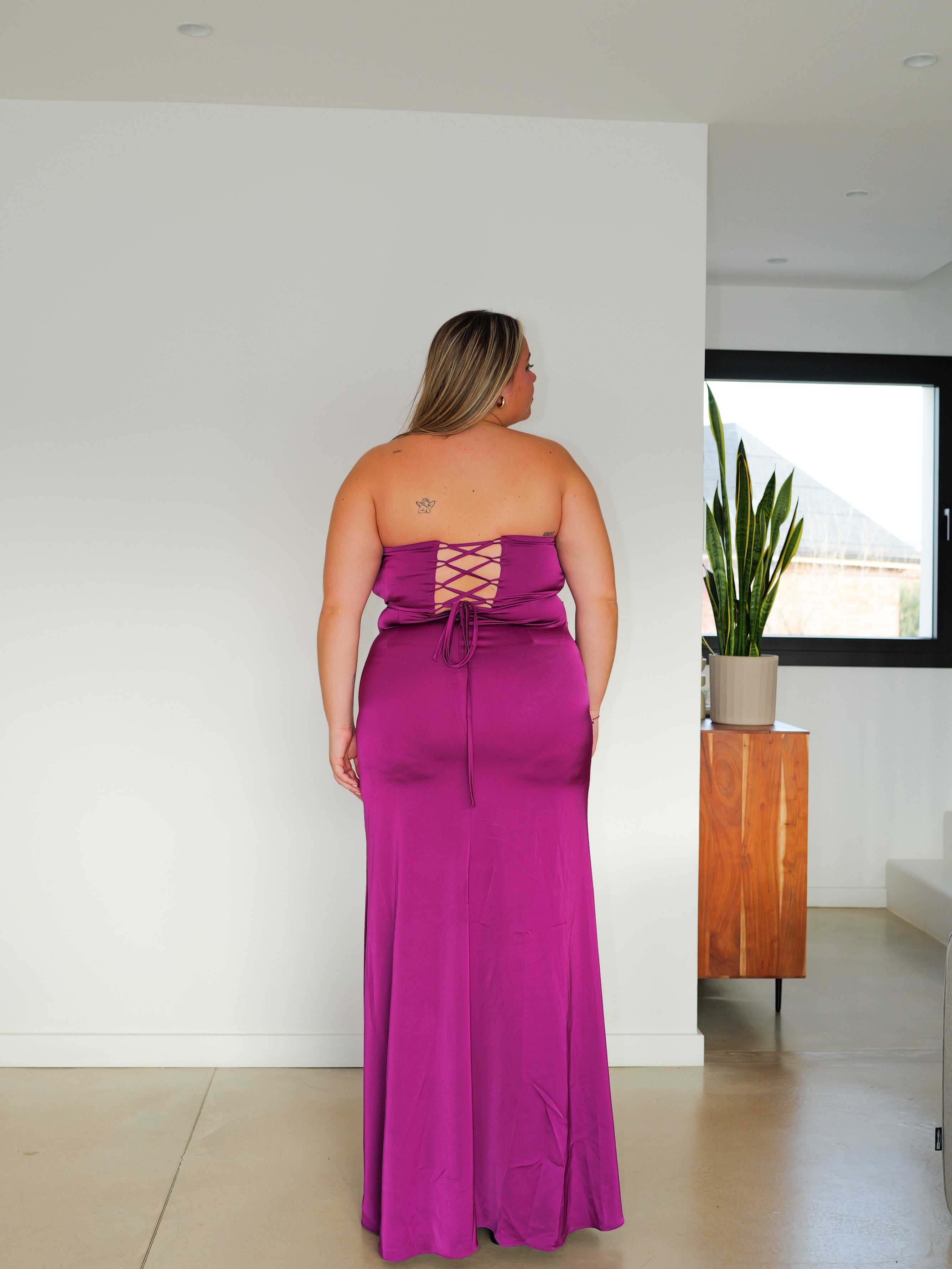 Abito corsetto drappeggiato parola drappeggiata amarena