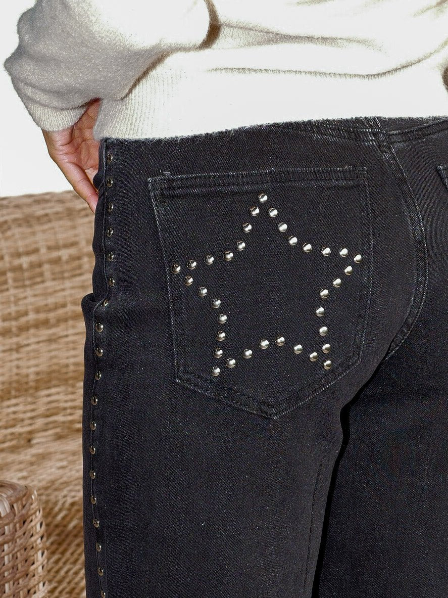 Jeans con borchie a forma di stella neri - Sorellas The Brand Barcelona S.L