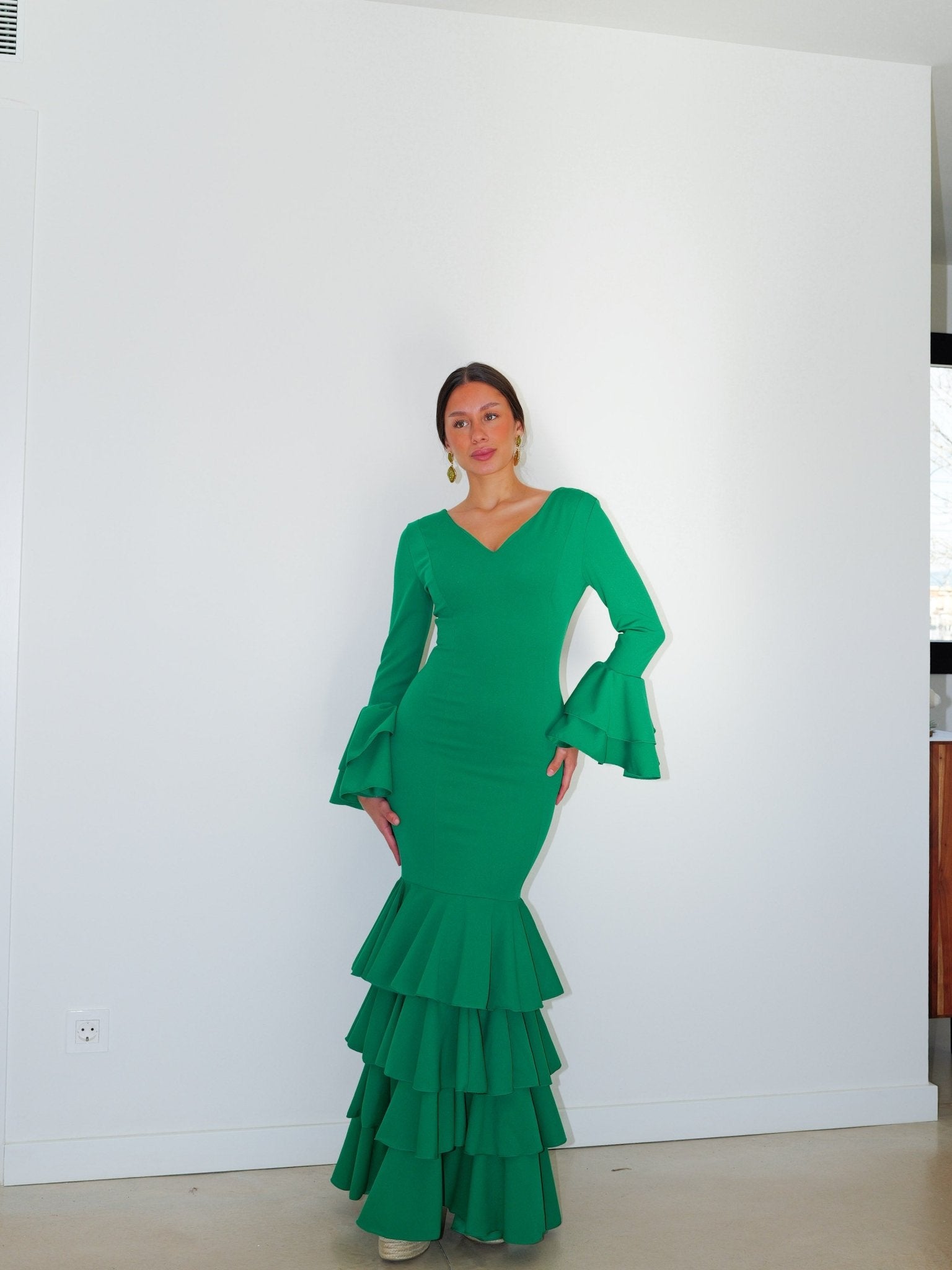 Abito flamenco con volant verde - Sorellas The Brand Barcelona S.L