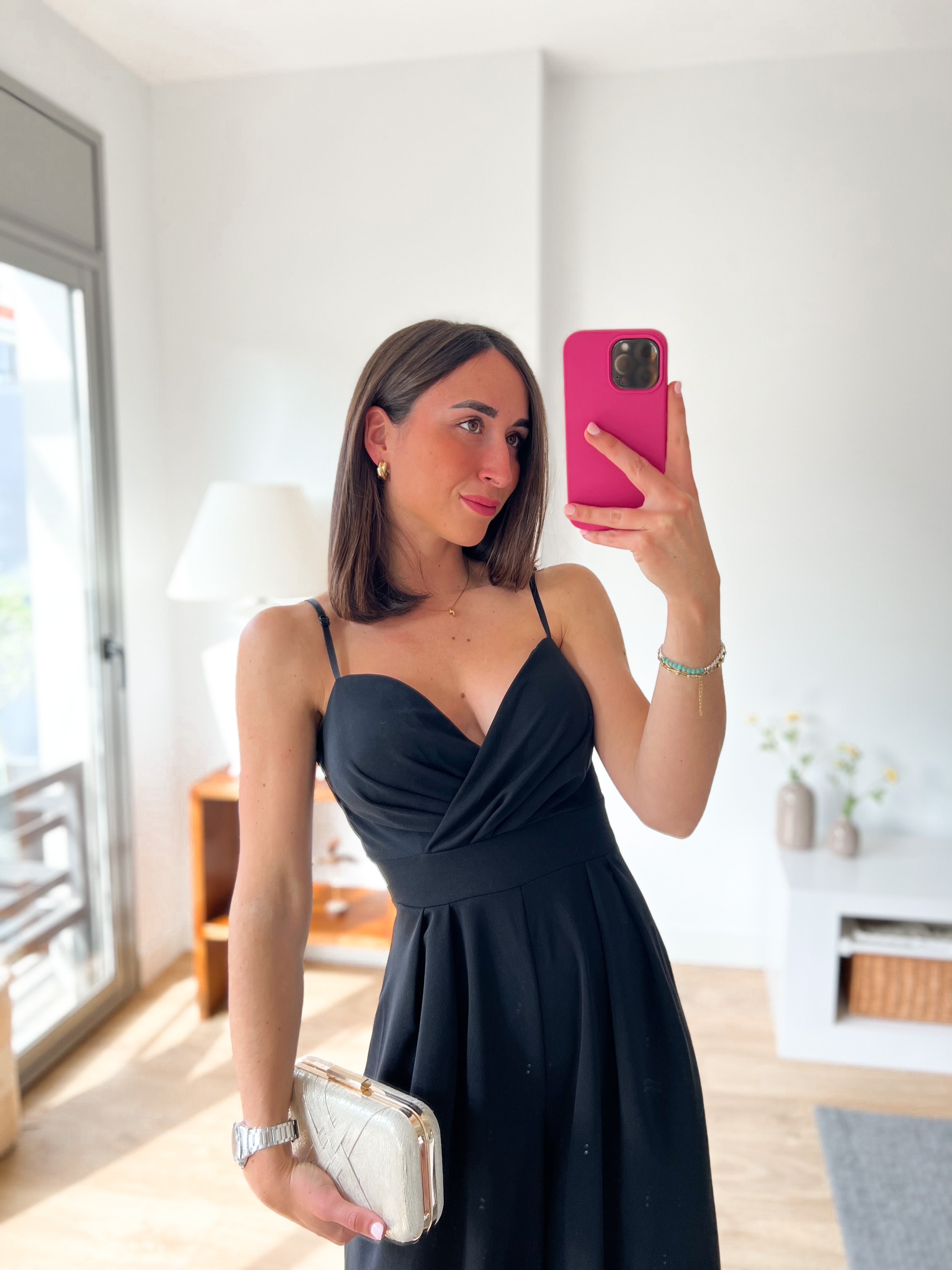 Cuore di crêpe Tuta nero