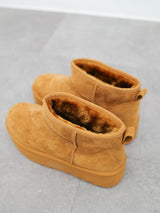 Botines plataforma pelito camel