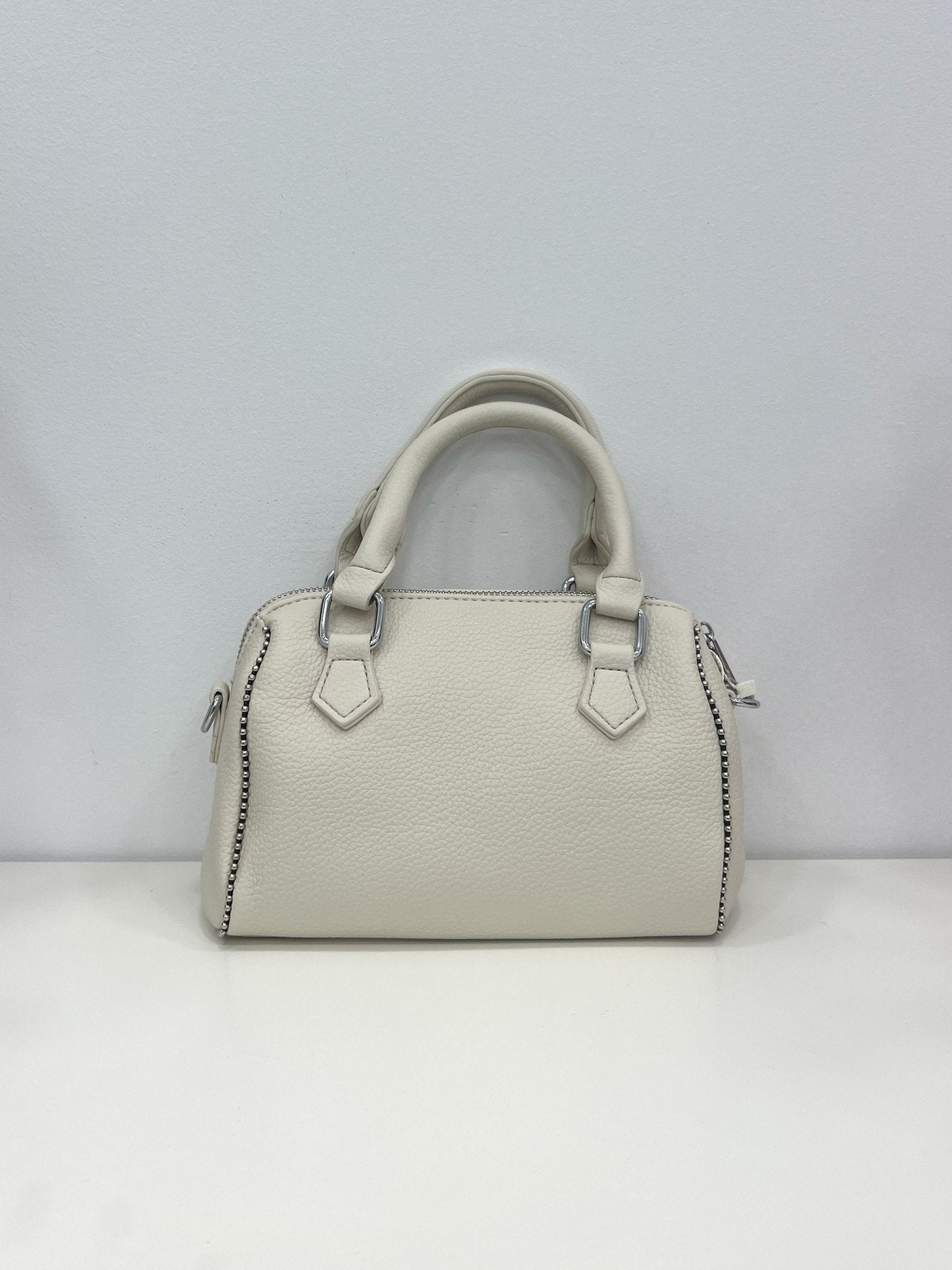 Mini sac à main beige avec fermetures éclair - SORELLAS