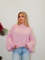 Jersey punto oversize rosa