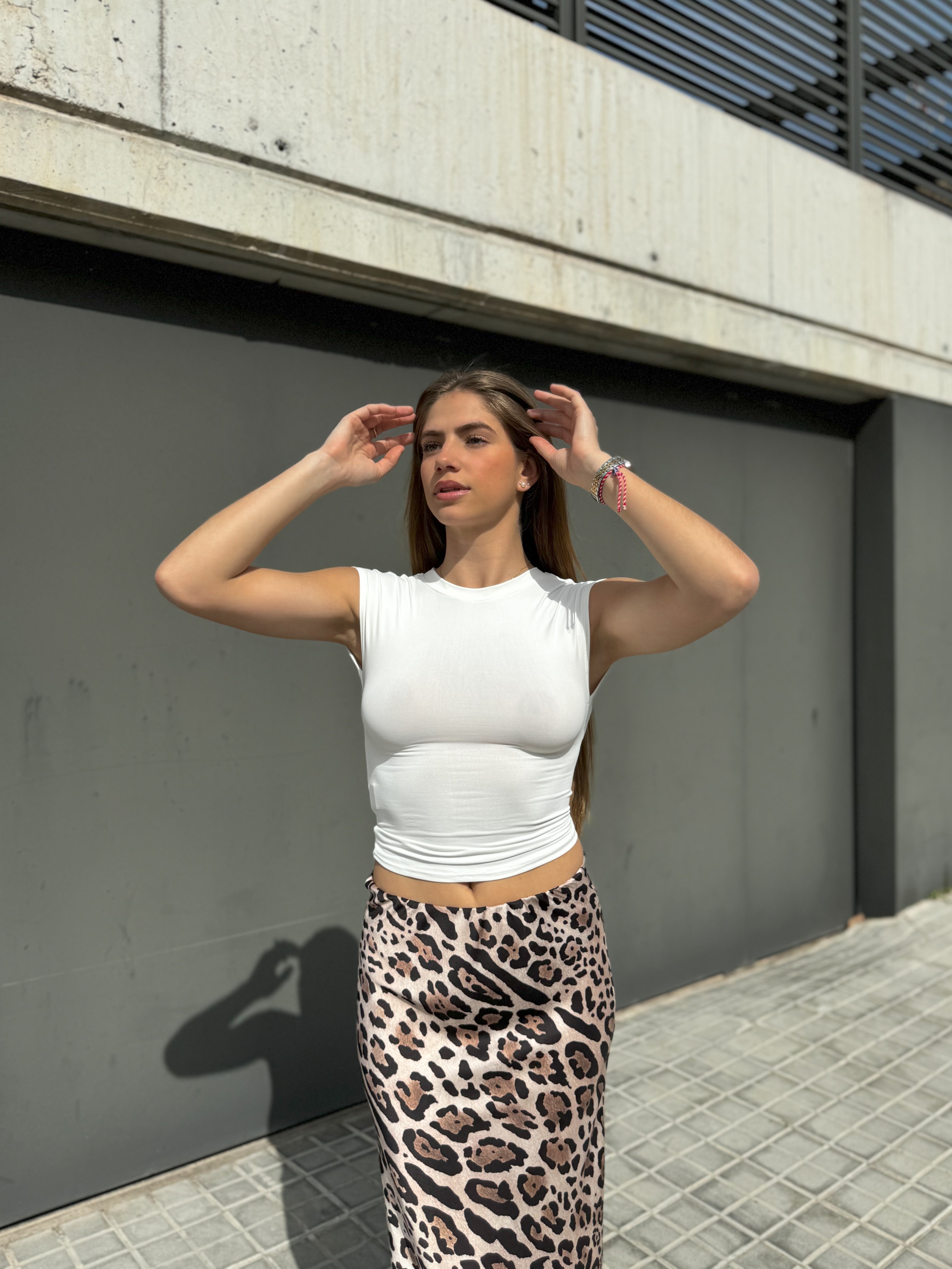 Falda raso animal print