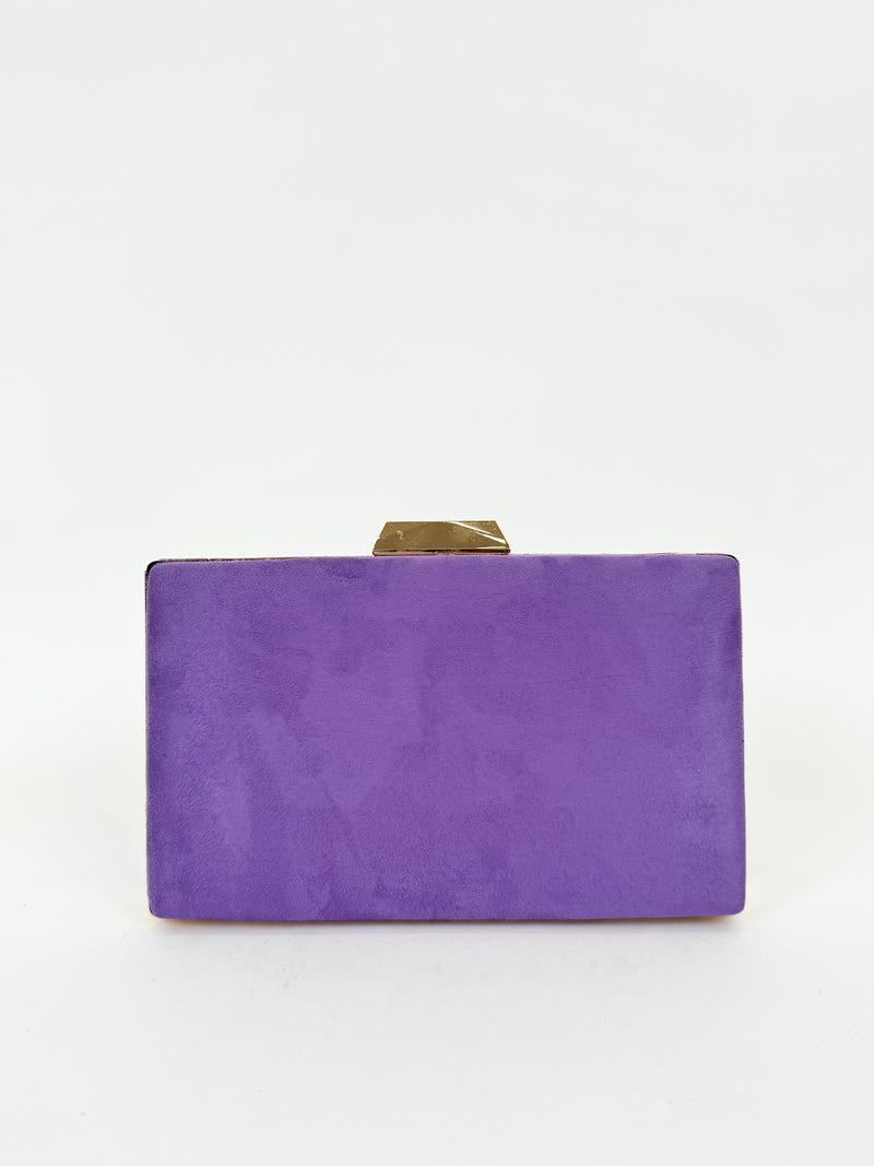 Clutch trenzado lila