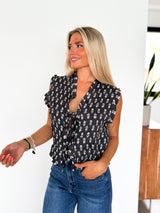 Blusa lazos nido flores