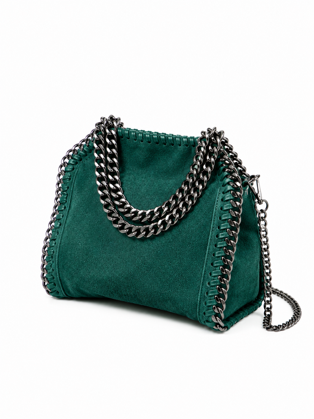 Bolsa de bolso em camurça para garrafa