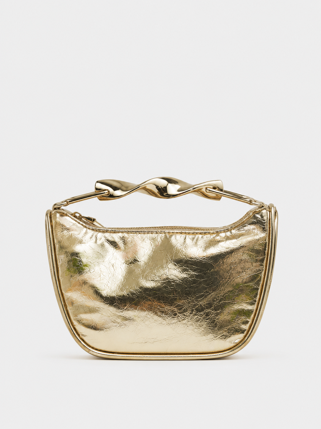Clutch semiluna dourada