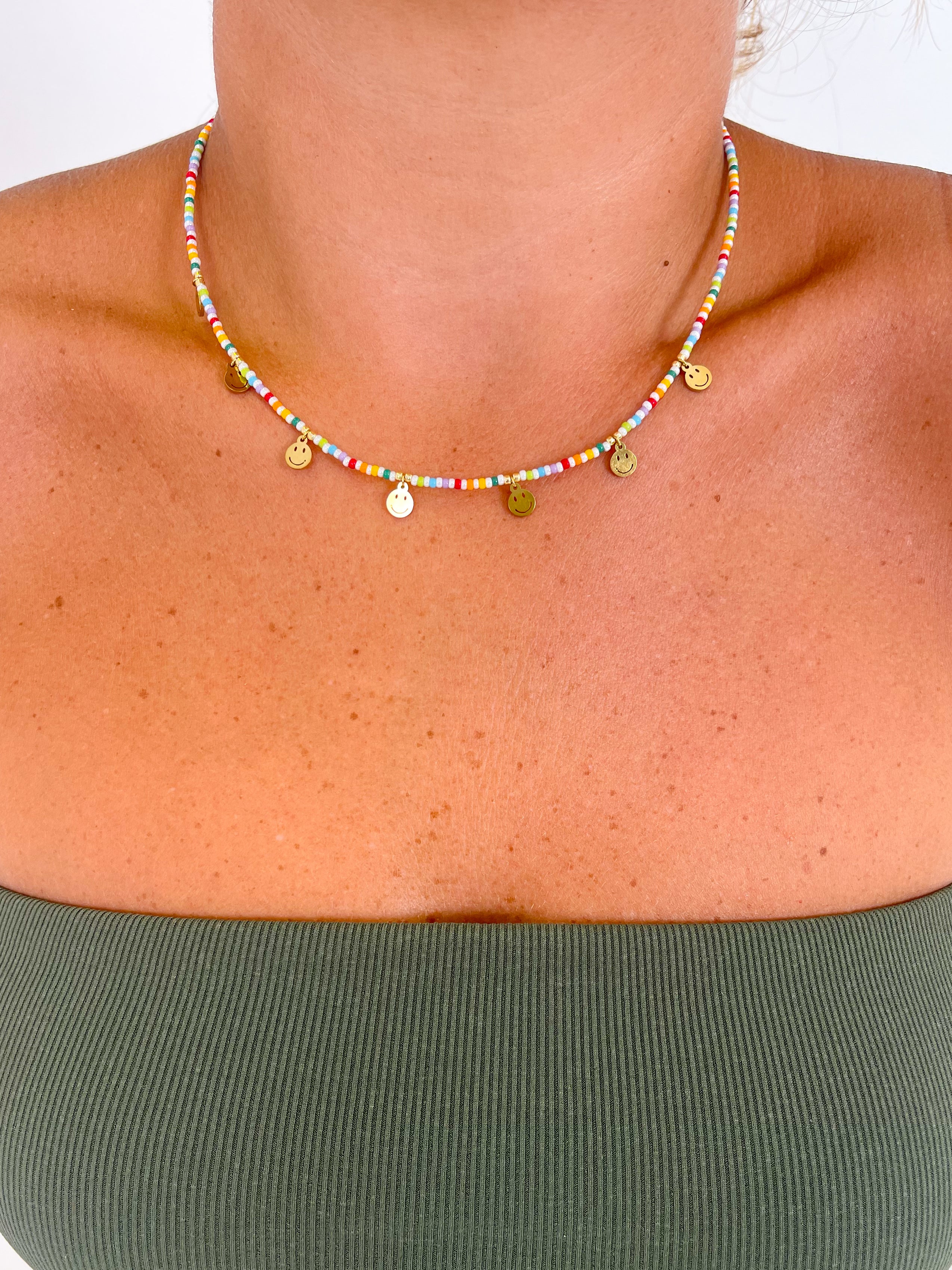 Collar piedras multicolor smile