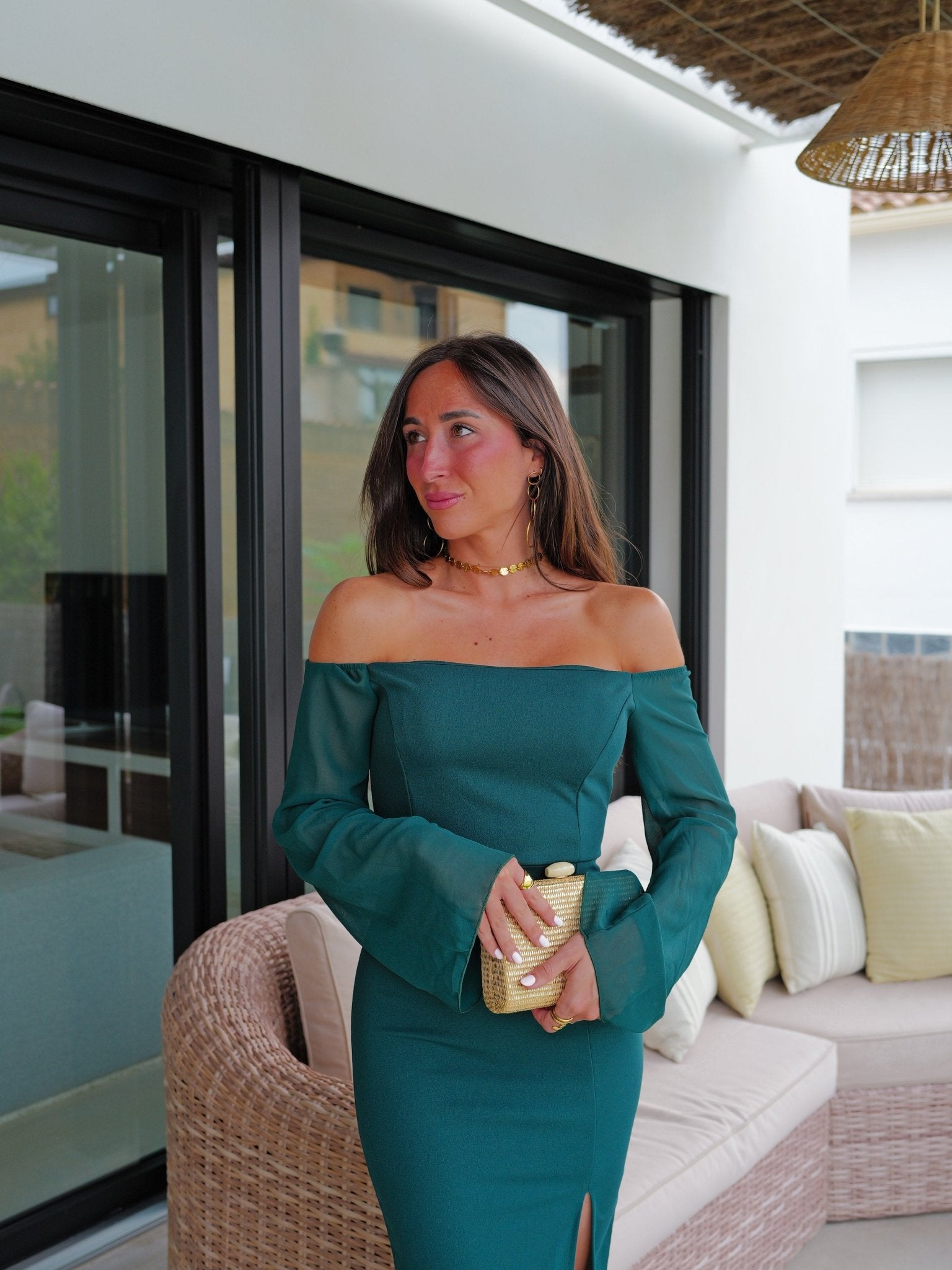 Vestido palabra mangas tulle botella - SORELLAS