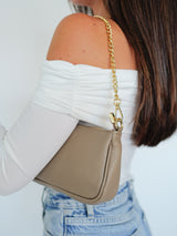 Bolso cadenas shoulder taupe