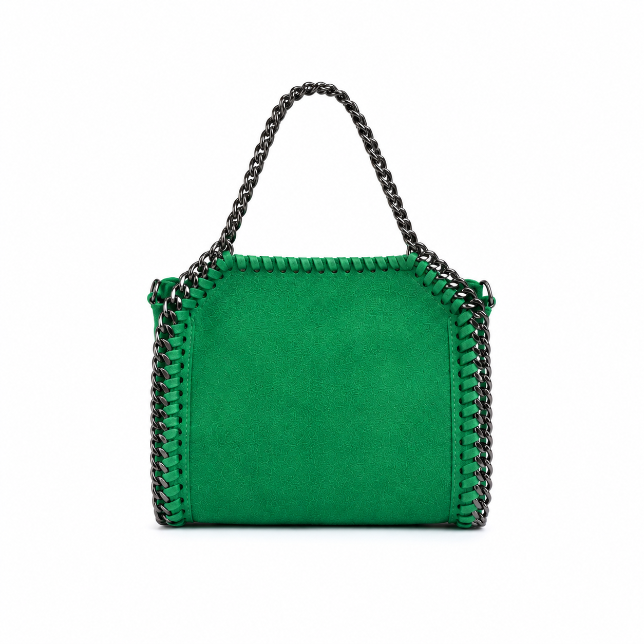 Green suede pocket bag