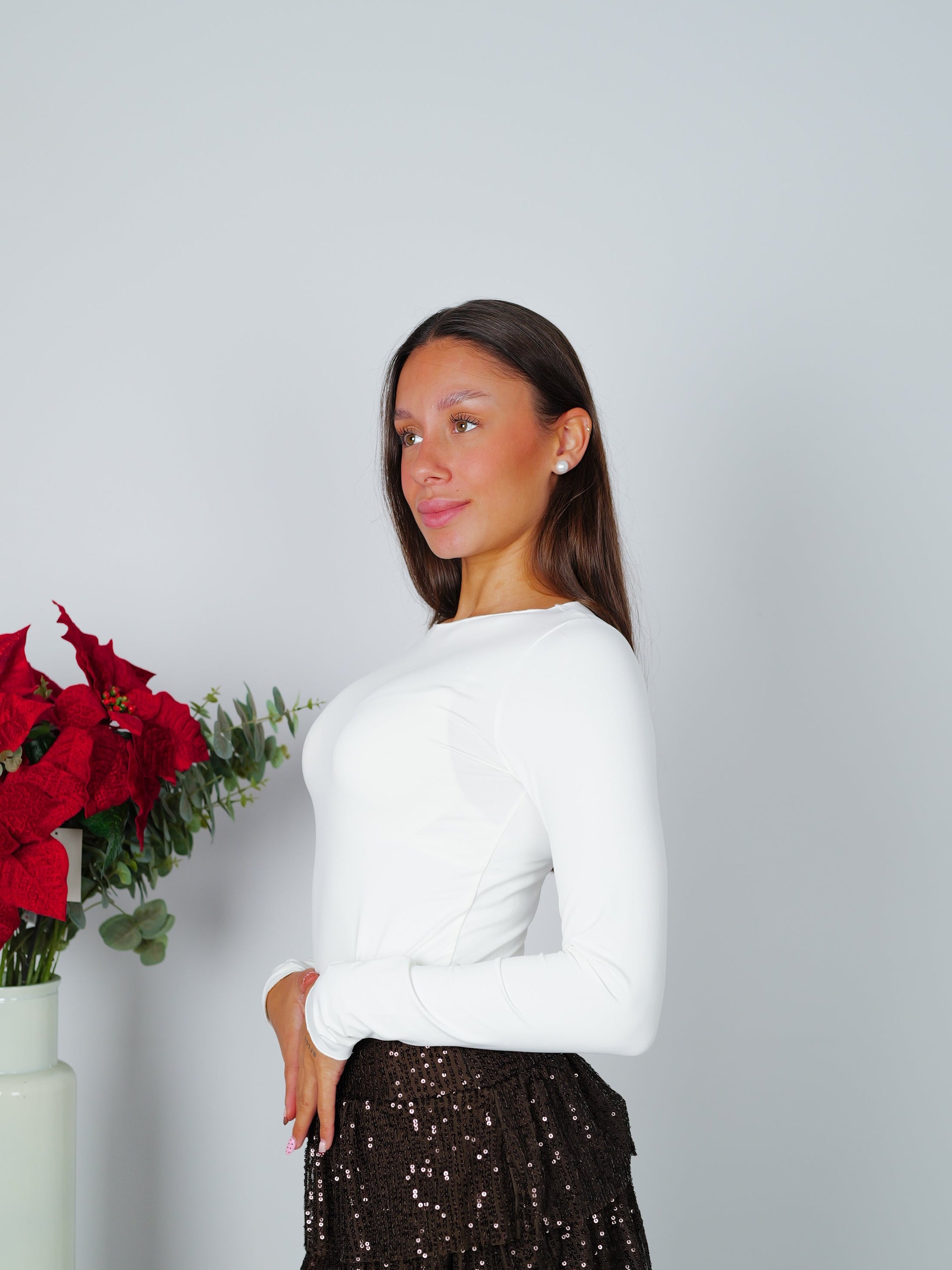 Camiseta licra lisa blanca