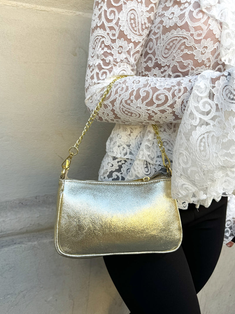 Bolso cadenas shoulder dorado