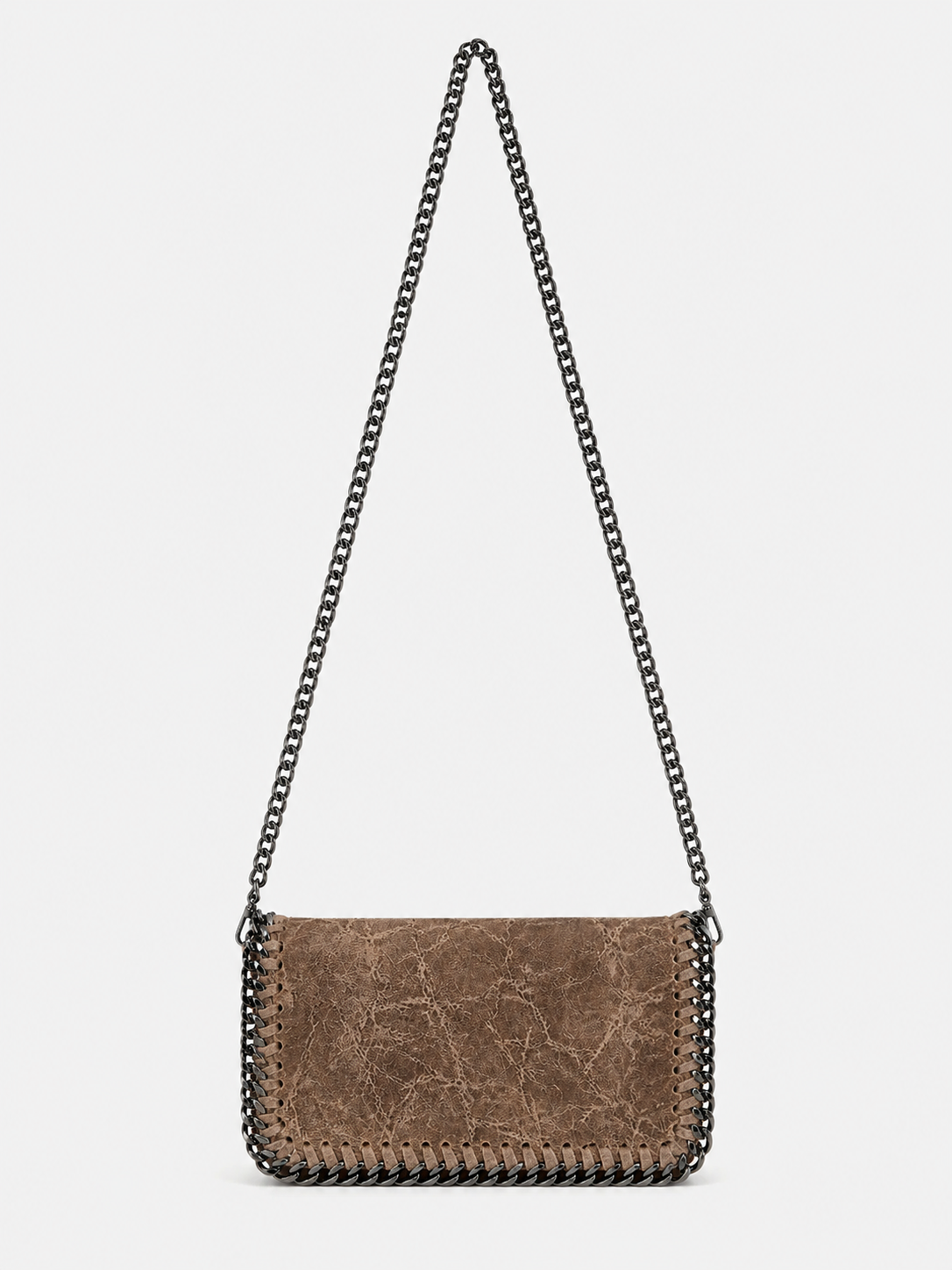 Sac midi en cuir brun