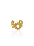 Brazalete borde picado dorado