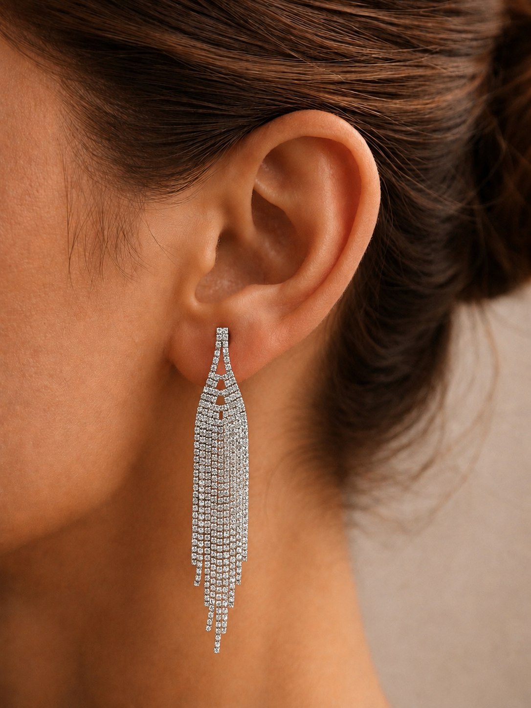 BOUCLES D'OREILLES lâche argentées