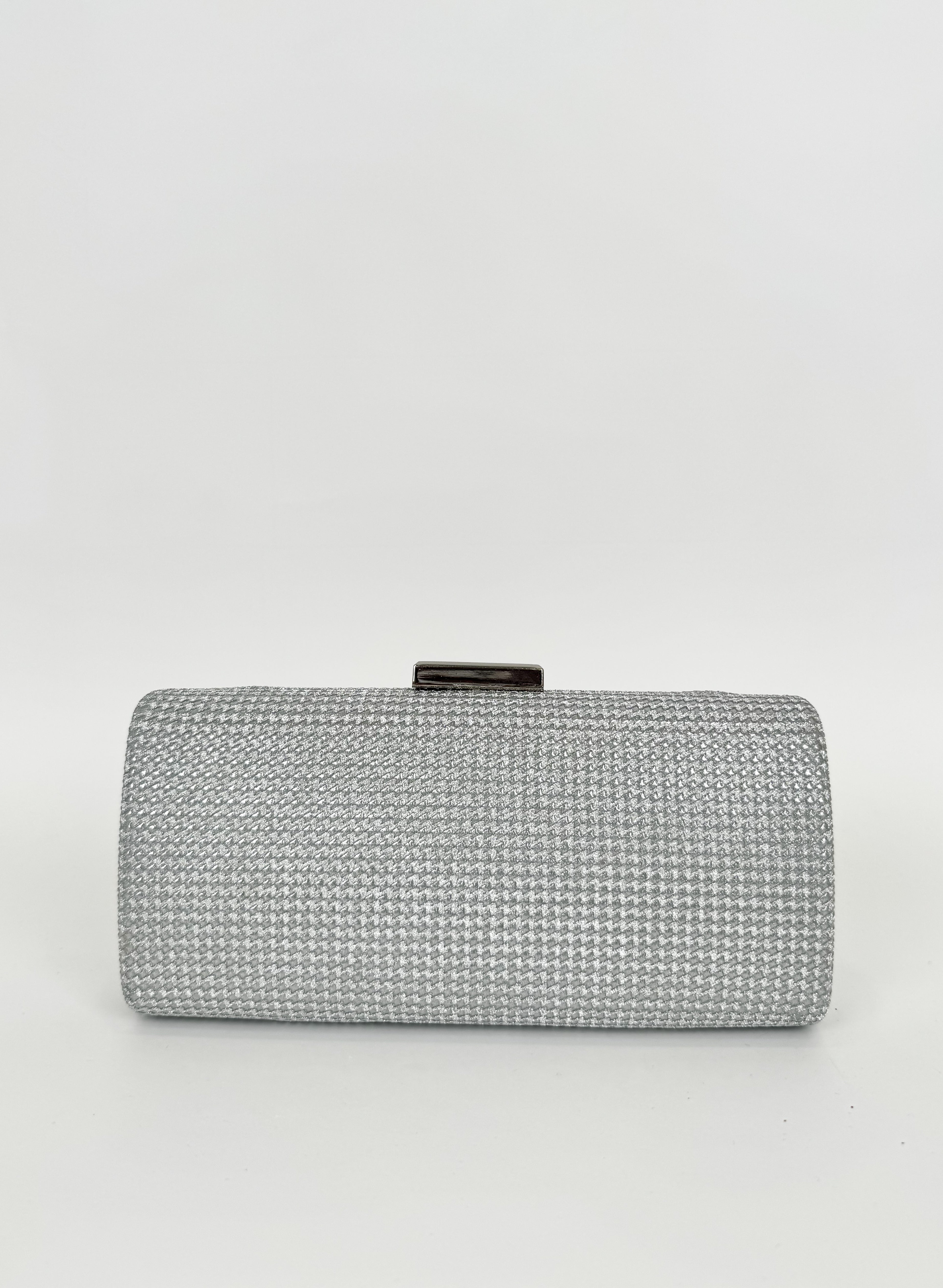 Clutch pocket brillo plata