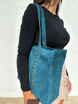 Bolso tachas maxi petroleo