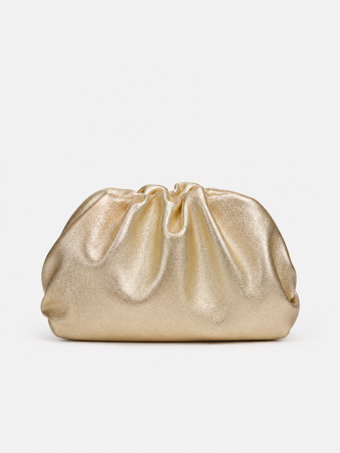 Pochette en cuir doré