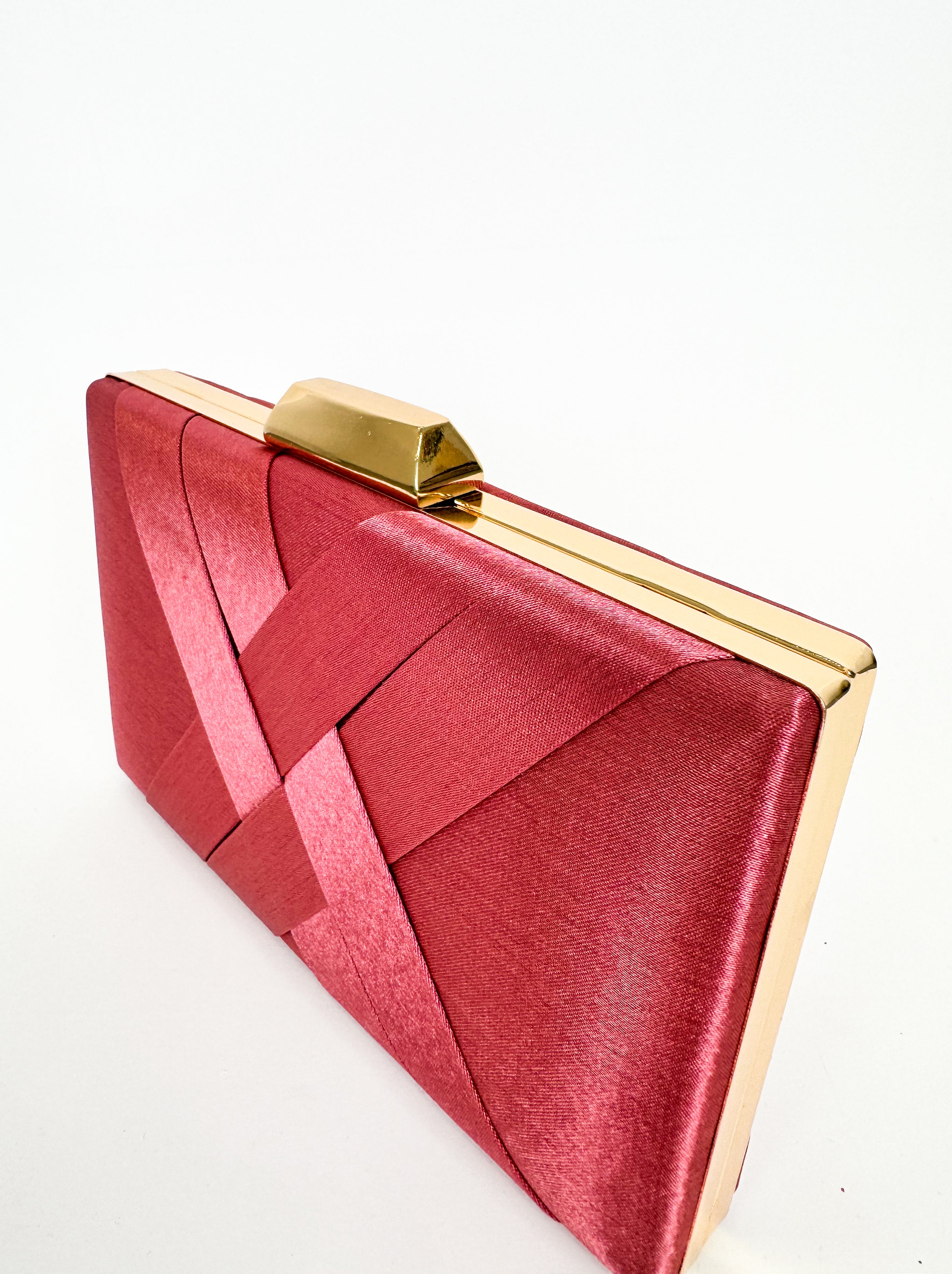 Clutch satinado colorete