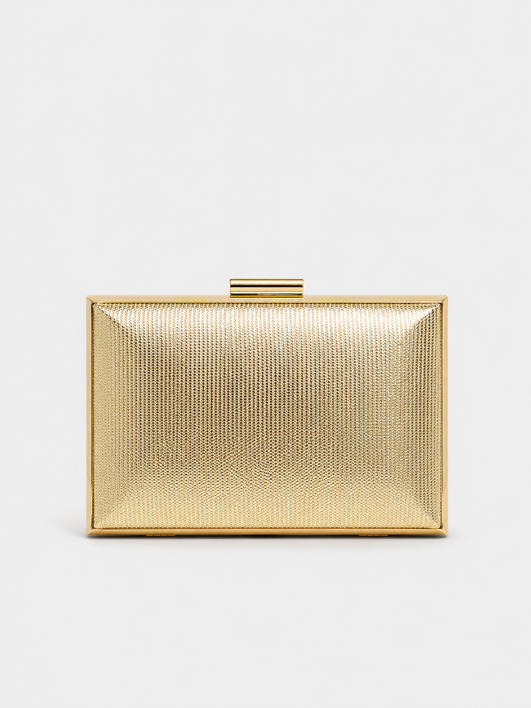 Clutch dourada texturada