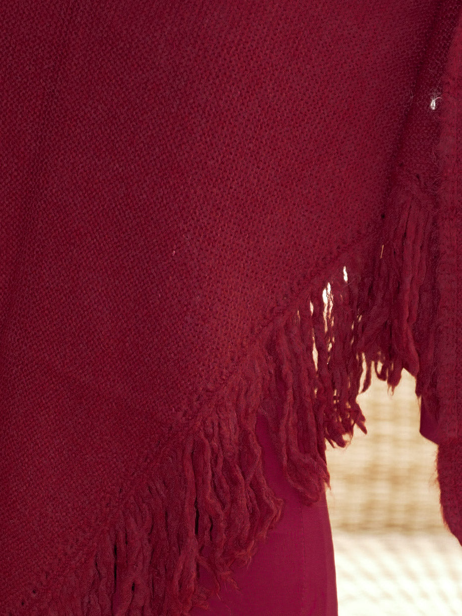 Chal pico crochet burdeos