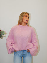 Jersey punto oversize rosa