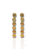 Pendientes cascada medallas dorados