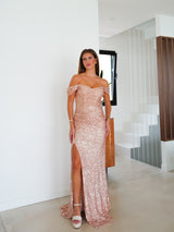 Vestido corse manguitos glitter rosa