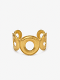 Bracelet à bordure dentelée dorée