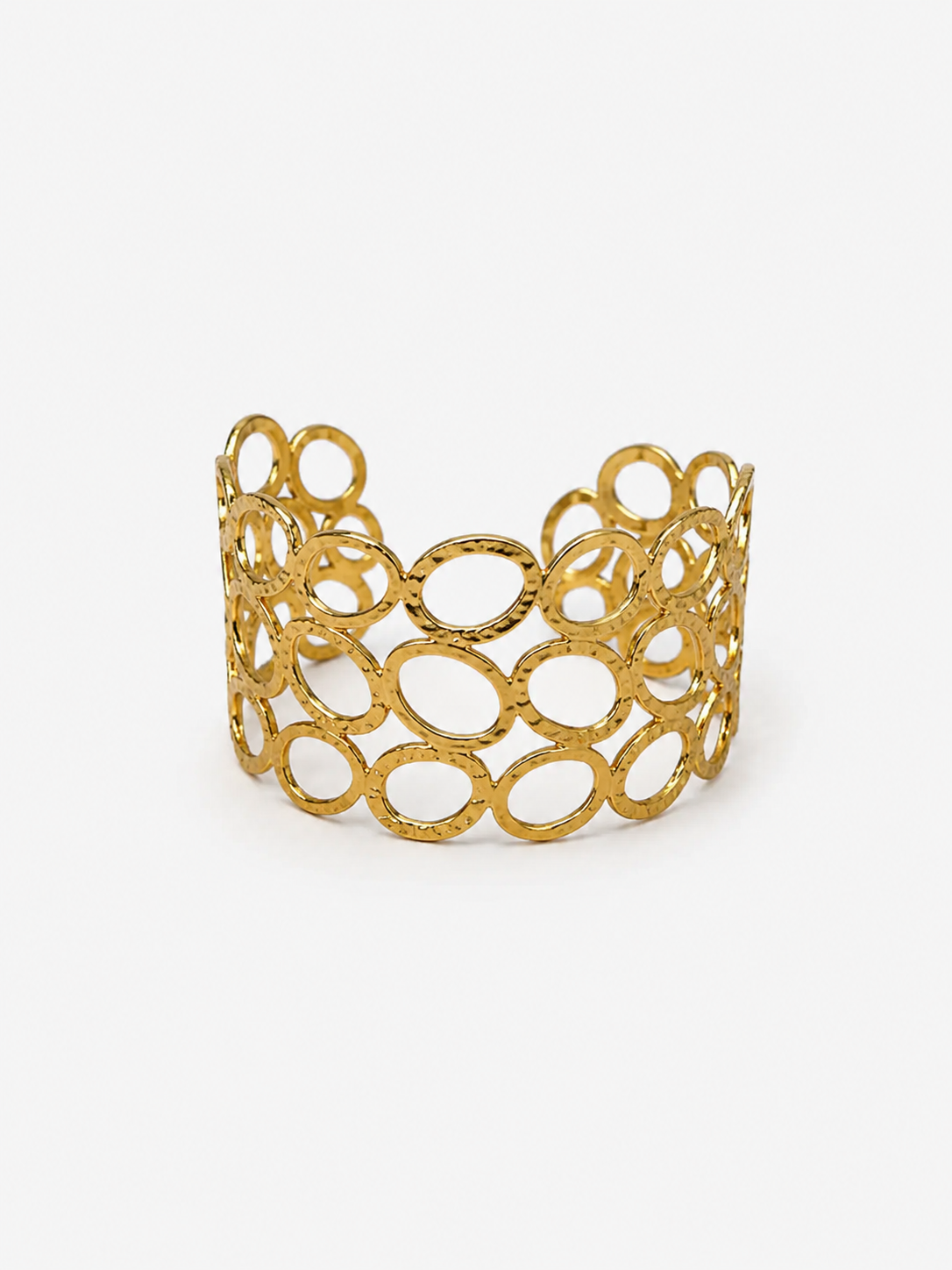 Gold-plated oval link bracelet