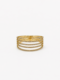 Bracelet à anneaux brillants dorés