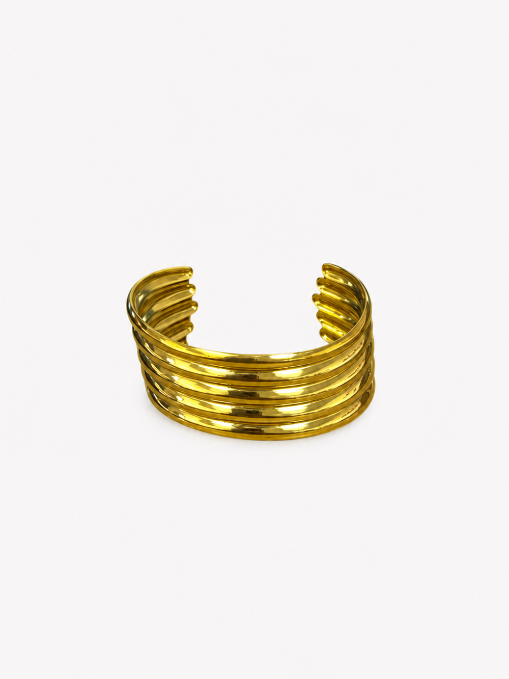 Bracelet cerceau asymétrique plaqué or