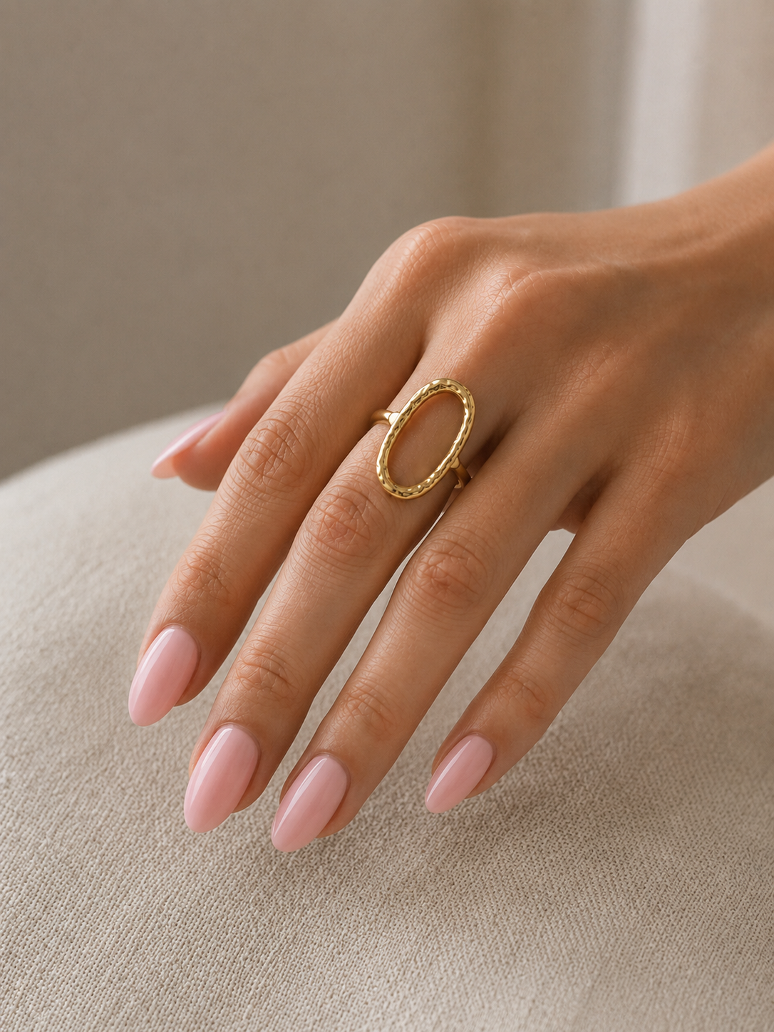 Anillo aro picado dorado