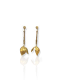 BOUCLES D'OREILLES feuilles BOUCLES D'OREILLES dorées - SORELLAS