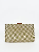 Clutch brillos dorado efecto