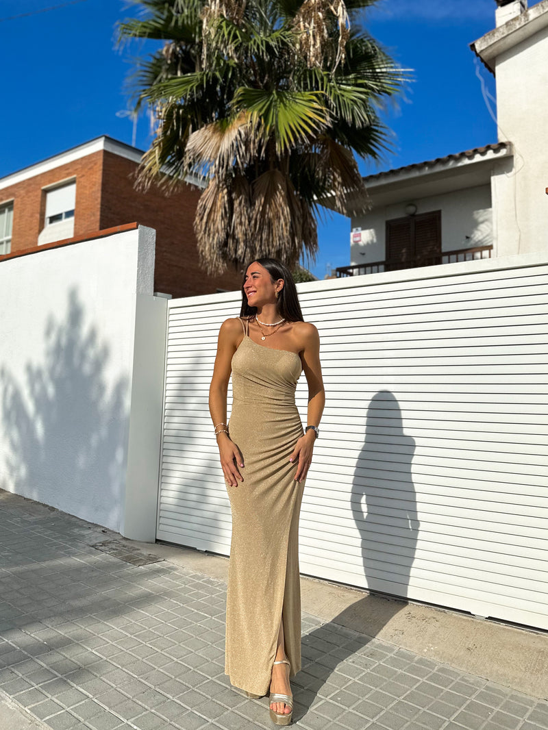 Vestido midi punto dorado – Sorellas The Brand Barcelona S.L