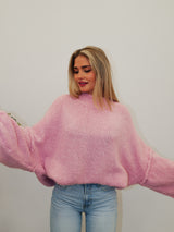 Jersey punto oversize rosa