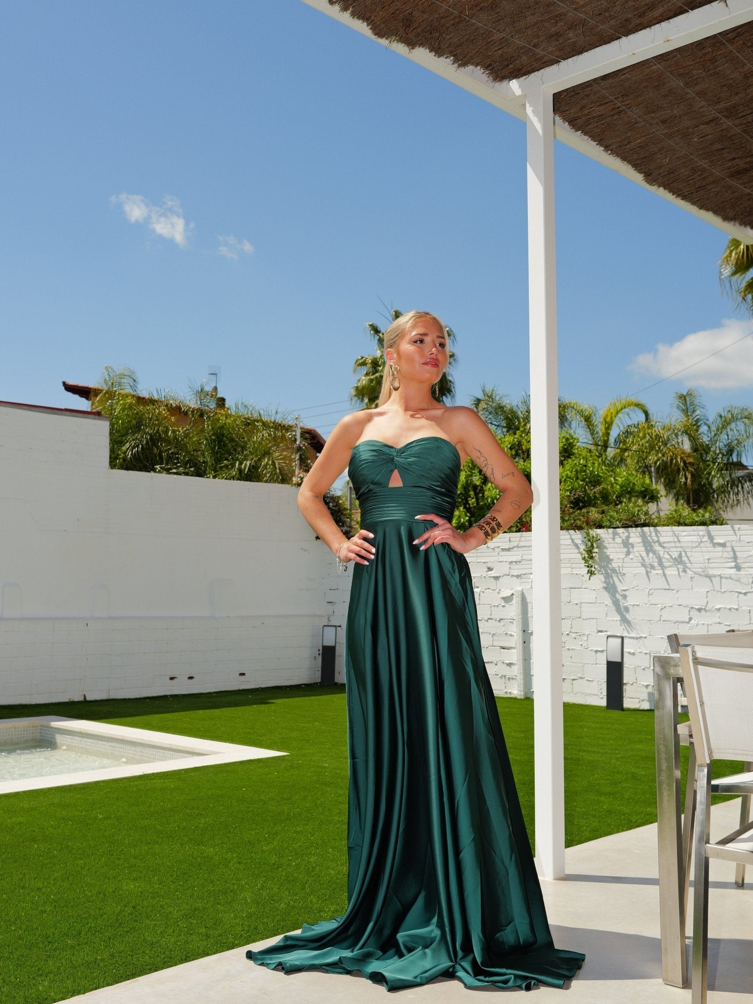 Robe corset à plis nouée à la taille - SORELLAS