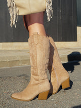 Bota cowboy ante beige