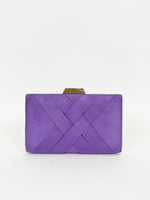 Clutch trenzado lila