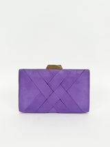 Clutch trenzado lila