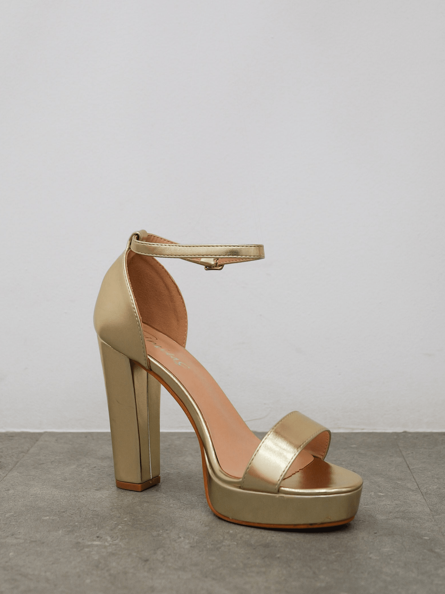 Sandales à plateforme et talon doré - SORELLAS