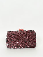 Clutch glitter velvet rosa