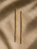 Gold plated chain drop earrings