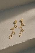 BOUCLES D'OREILLES feuilles dorées