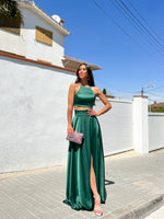 Conjunto raso halter verde