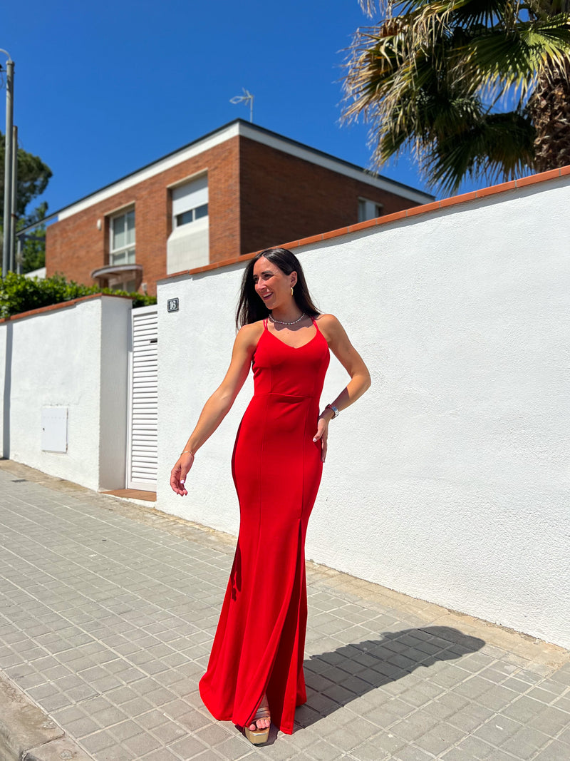 Vestido largo rojo – Sorellas Brand Barcelona